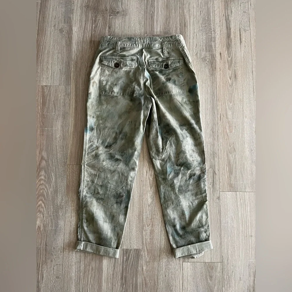 Anthropologie Women’s Wanderer Cargo Pants Blue Green Tie Dye - Size 27 - Picture 11 of 11